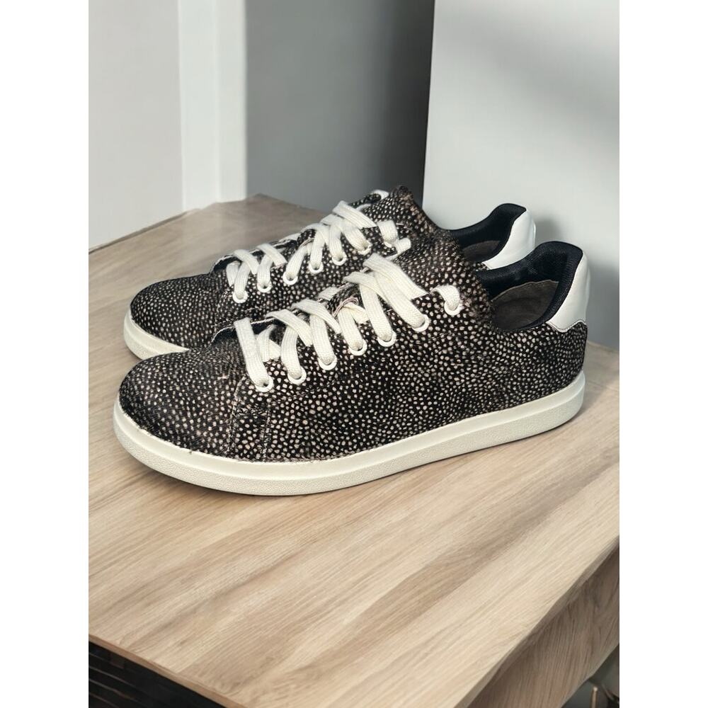 Tory Burch Howell Court Spotted Haircalf Leather Sneaker Size 8.5M